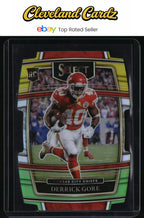 2021 Panini Select #84 Derrick Gore Green and Yellow Prizm Die Cut