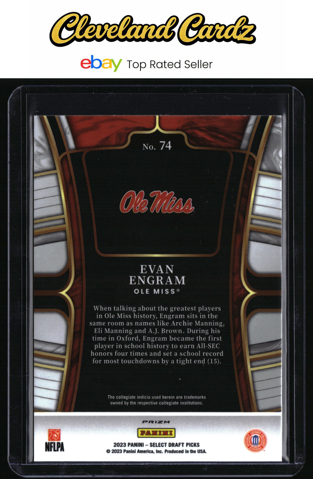 2023 Panini Select Draft Picks #74 Evan Engram Silver Prizm