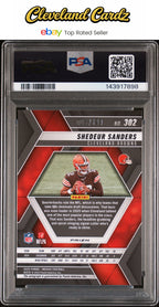 2025 Panini Mosaic #302 Shedeur Sanders Autograph-Red PSA 10 #/199