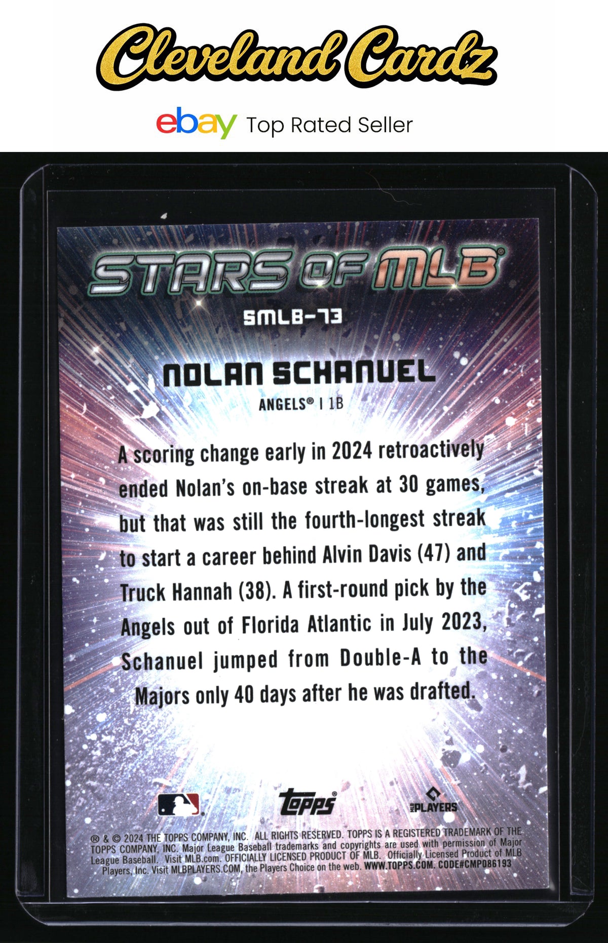 2024 Topps Update #SMLB-73 Nolan Schanuel Stars of MLB