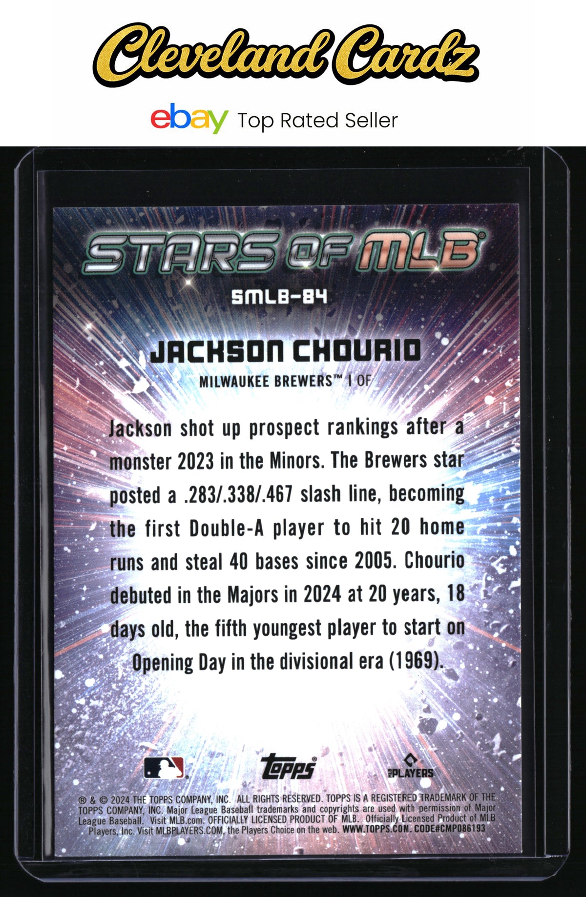 2024 Topps Update #SMLB-84 Jackson Chourio Stars of MLB