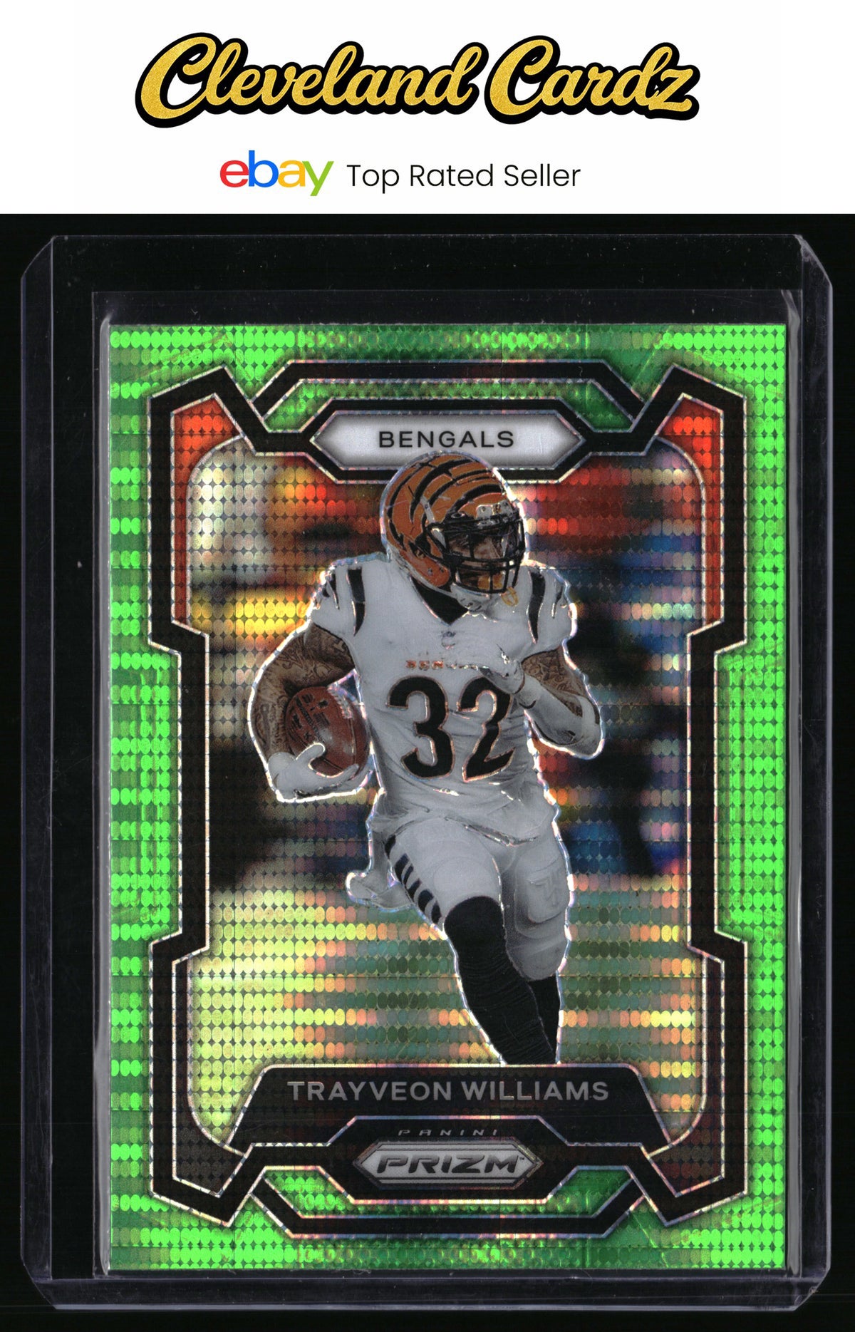 2023 Panini Prizm #59 Trayveon Williams Neon Green Pulsar