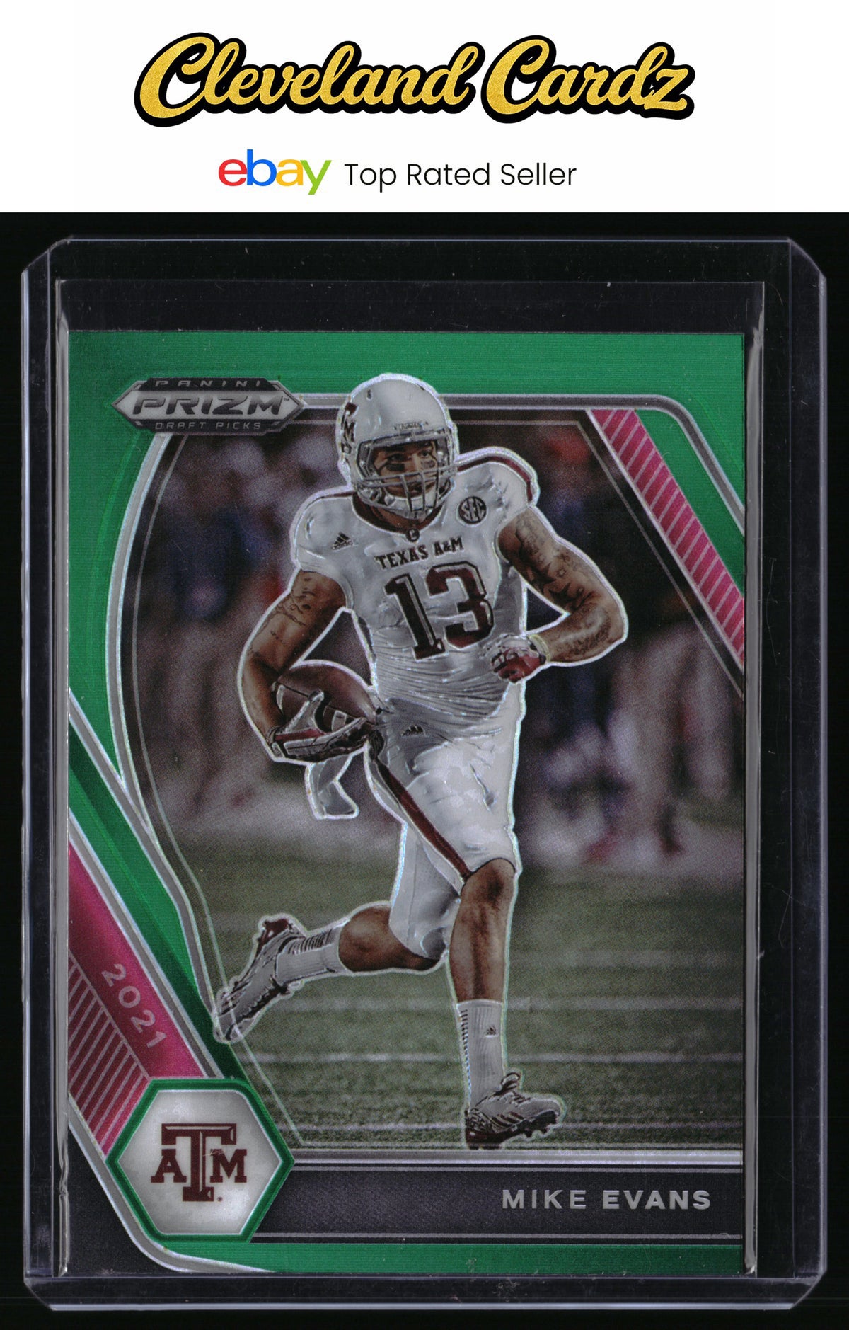 2021 Panini Prizm Draft Picks Collegiate #64 Mike Evans Green