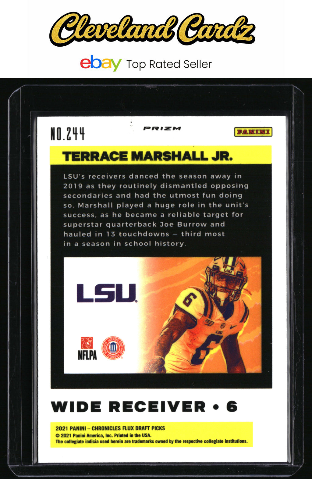 2021 Panini Chronicles Draft Picks #244 Terrace Marshall Jr. Flux Base Silver