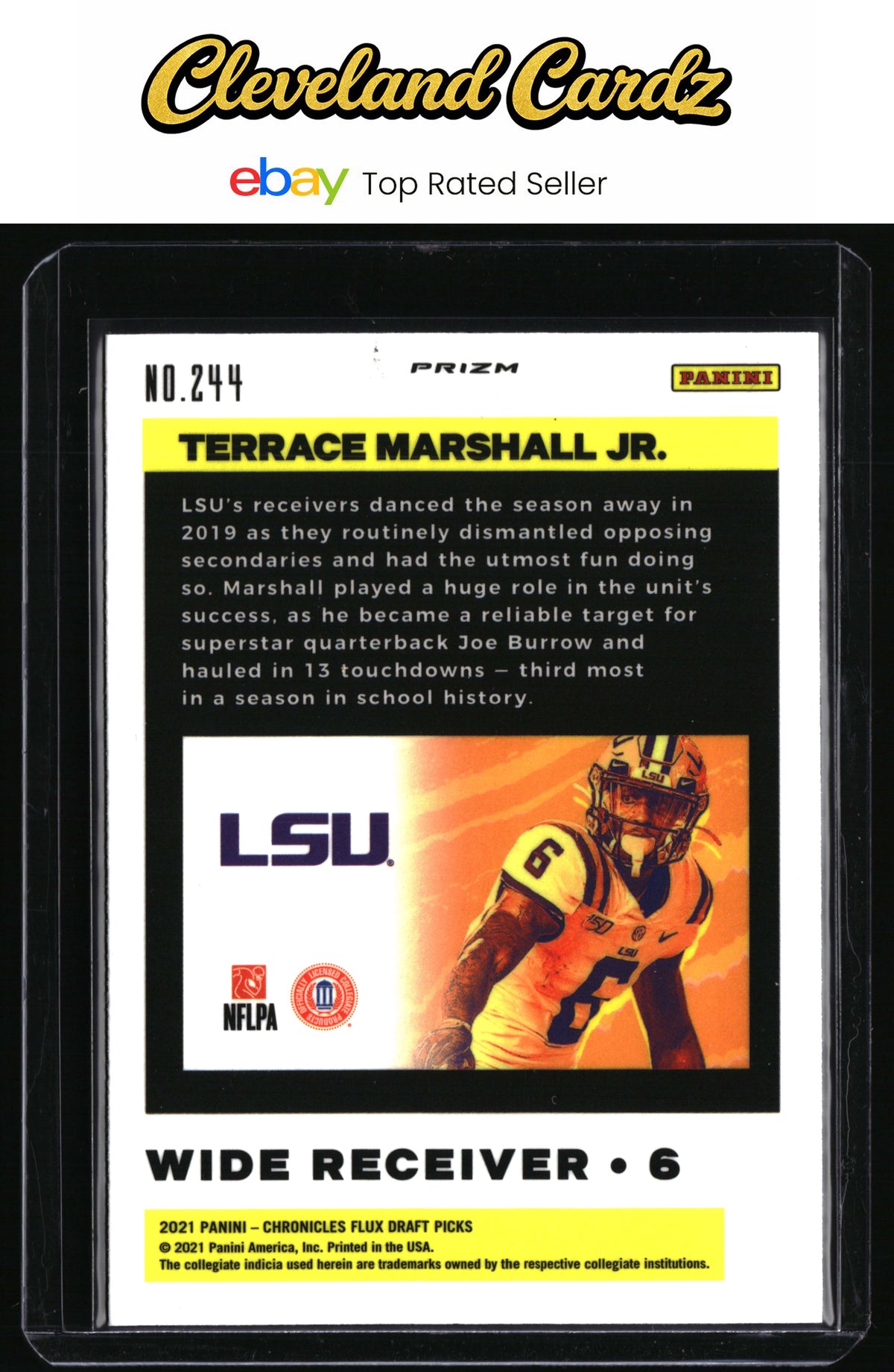 2021 Panini Chronicles Draft Picks #244 Terrace Marshall Jr. Flux Base Silver