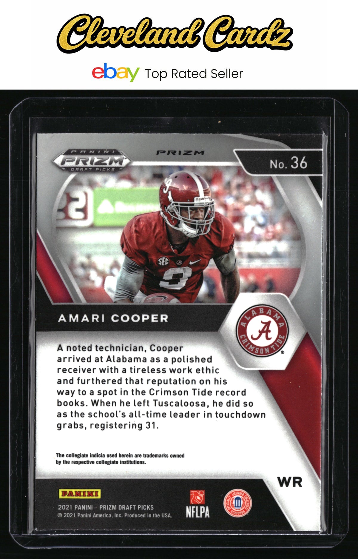 2021 Panini Prizm Draft Picks Collegiate #36 Amari Cooper Green Wave