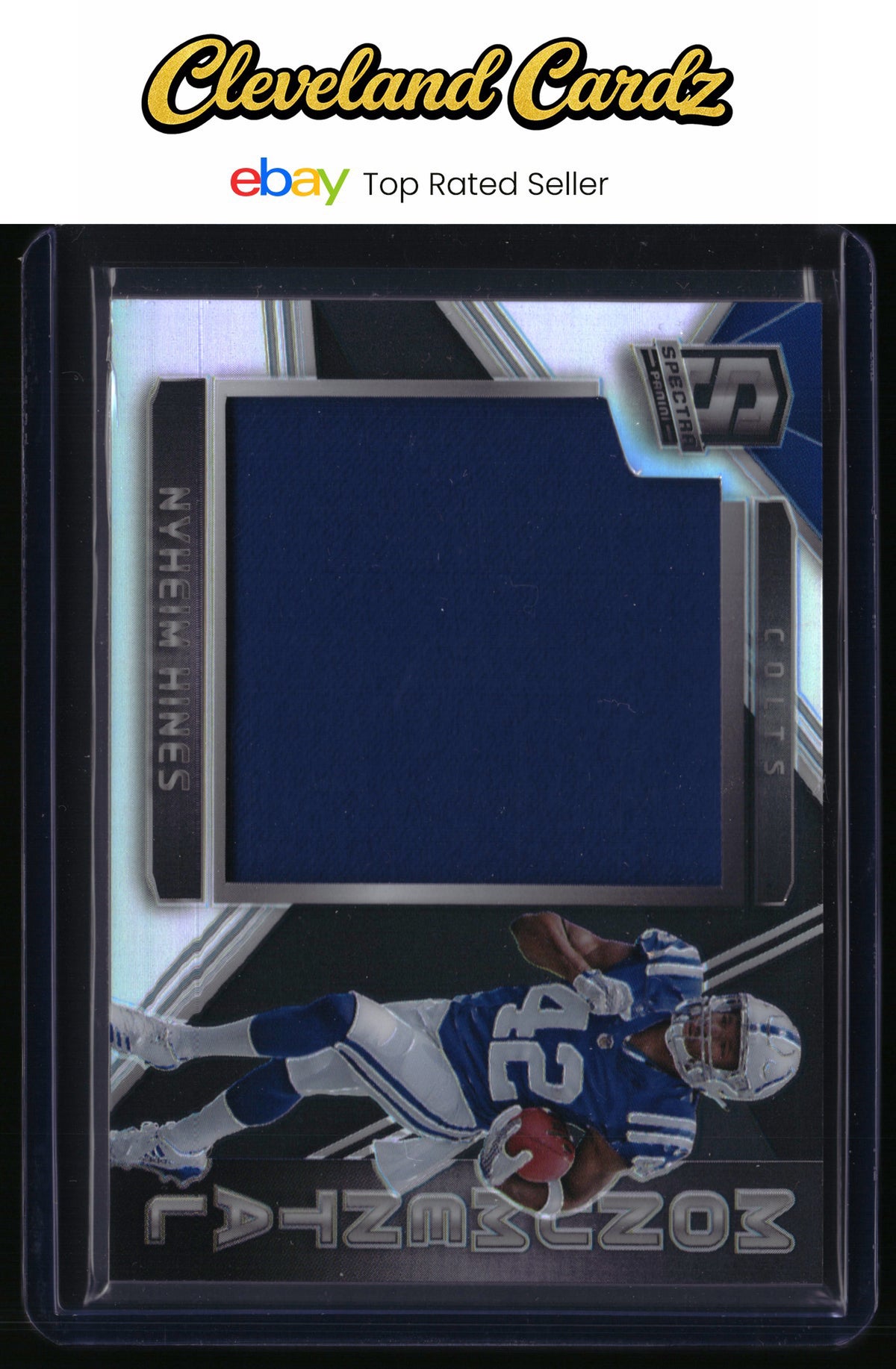 2018 Panini Spectra #16 Nyheim Hines Monumental Memorabilia #/199