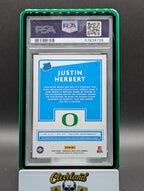 2020 Panini Rated Rookie #4 Justin Herbert Donruss PSA 9 w/ Cardictive Case