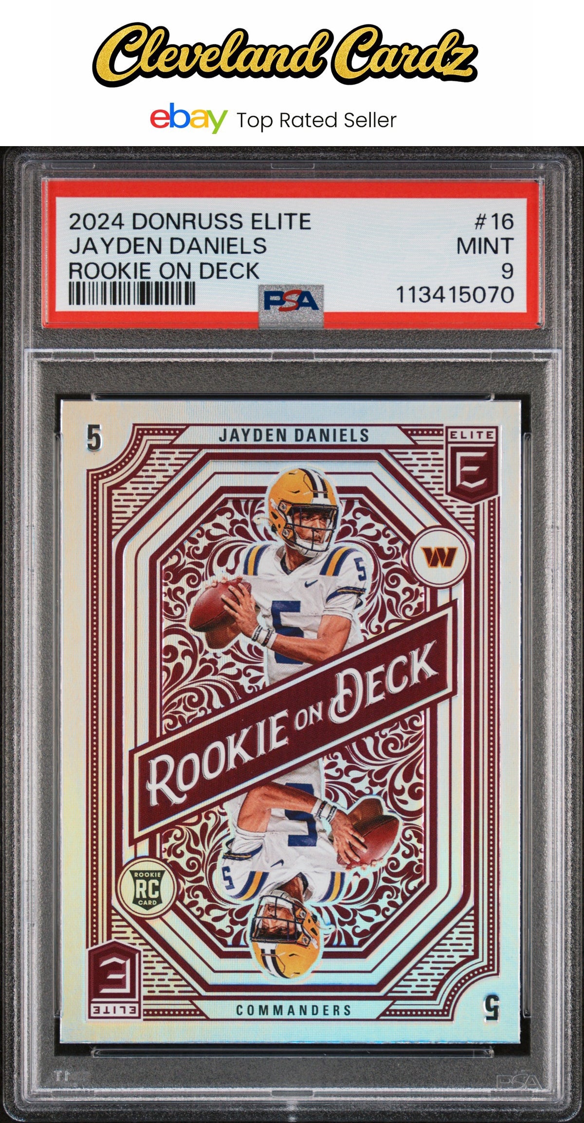 2024 Panini Donruss Elite Rookie On Deck #16 Jayden Daniels PSA 9