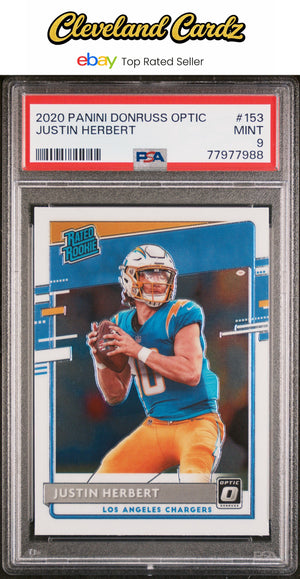 2020 Panini Donruss Optic #153 Justin Herbert PSA 9