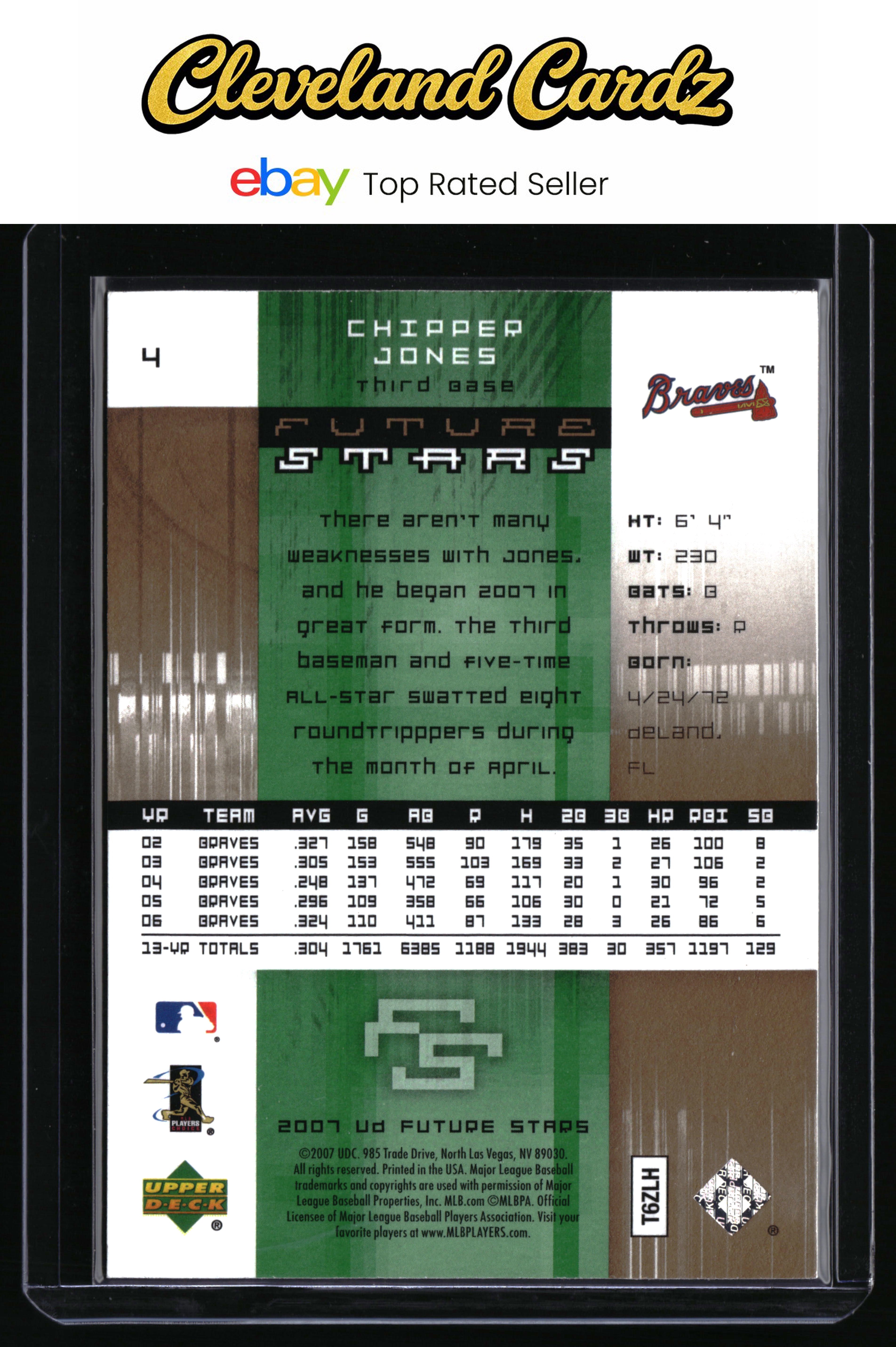 2007 Upper Deck Future Stars #4 Chipper Jones