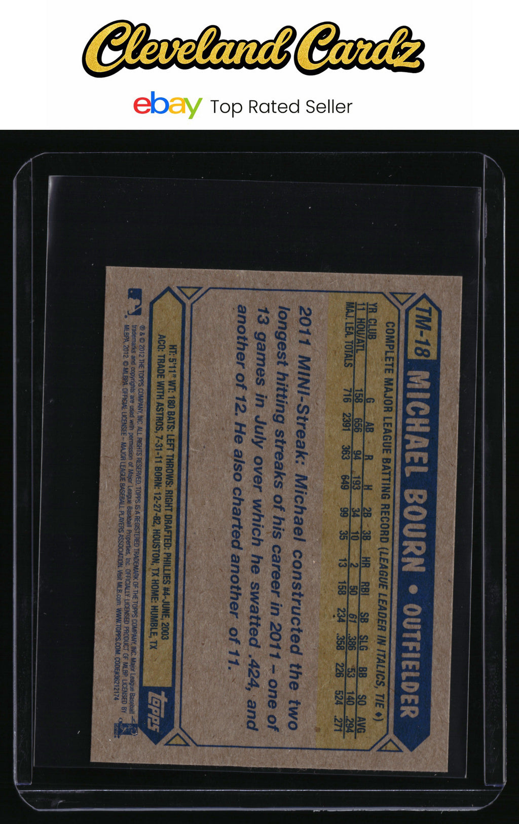 2012 Topps #TM-18 Michael Bourn 1987 Topps Minis