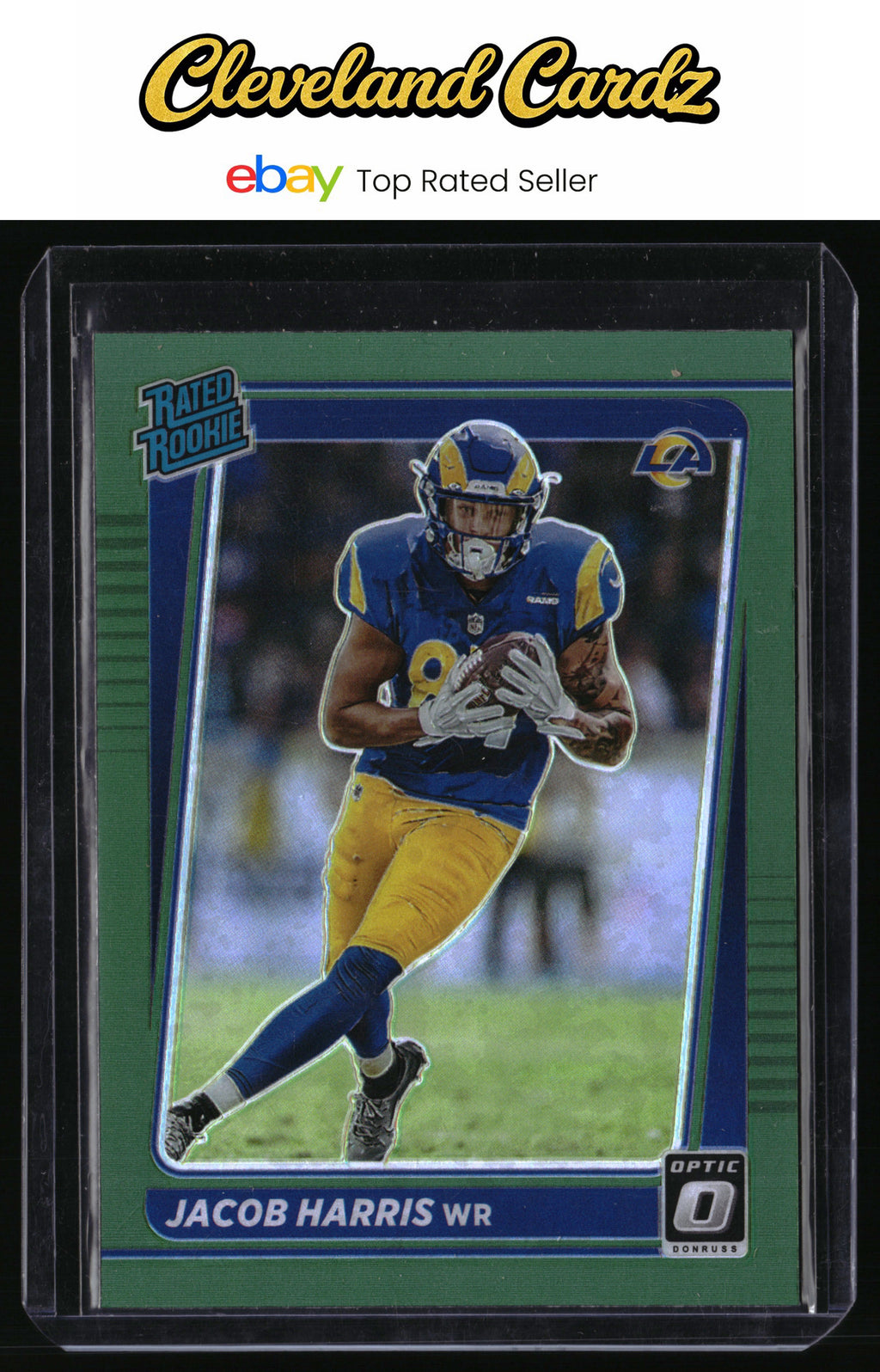 2021 Donruss #P-290 Jacob Harris Optic Rated Rookie Preview Green