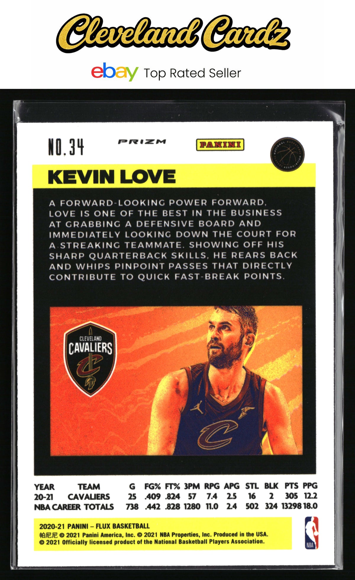 2020-21 Panini Flux #34 Kevin Love Red