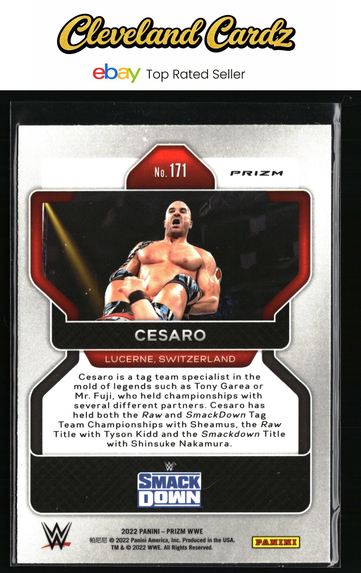 2022 Panini Prizm WWE #171 Cesaro Silver