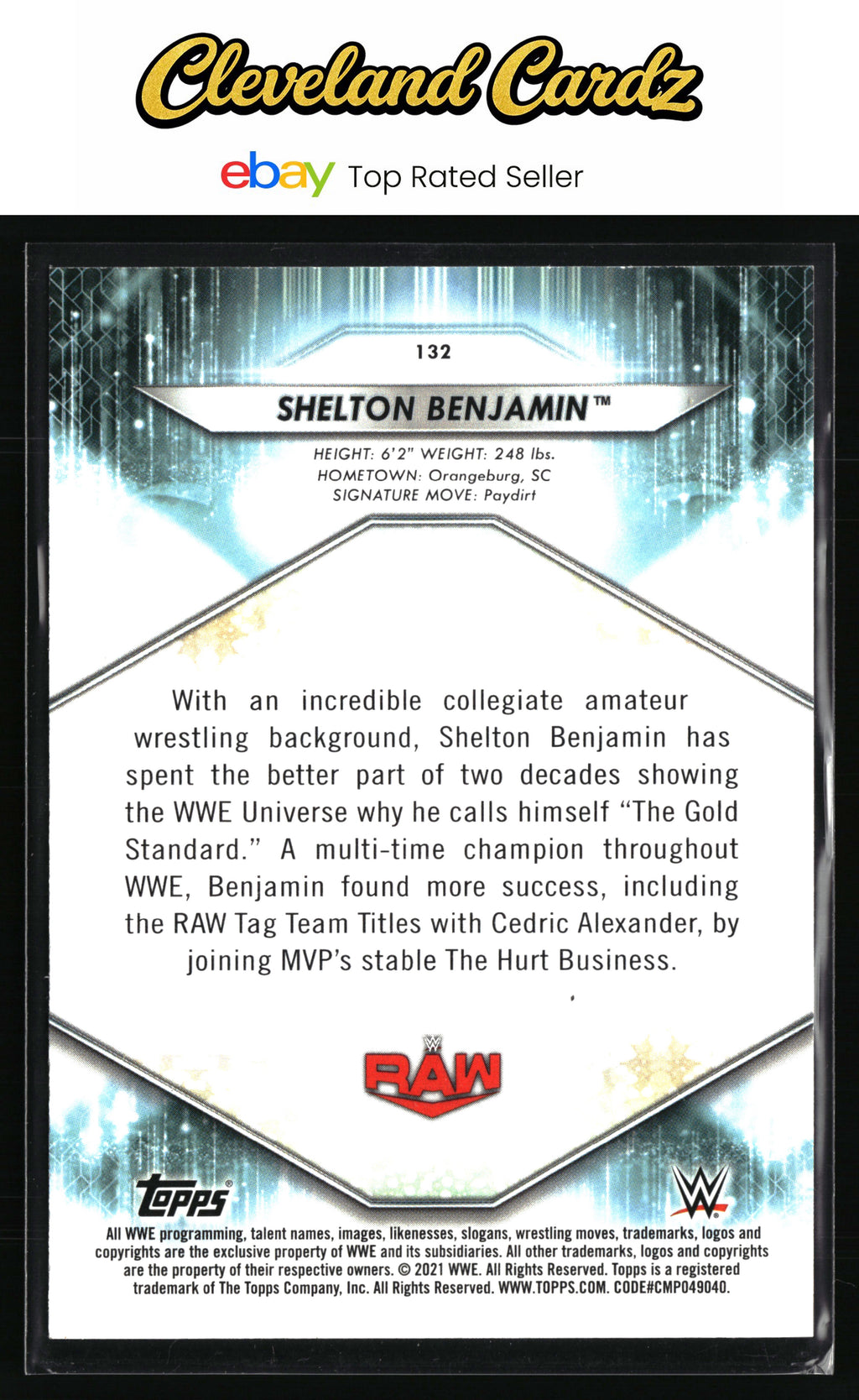 2021 Topps WWE #132 Shelton Benjamin Aqua #/299