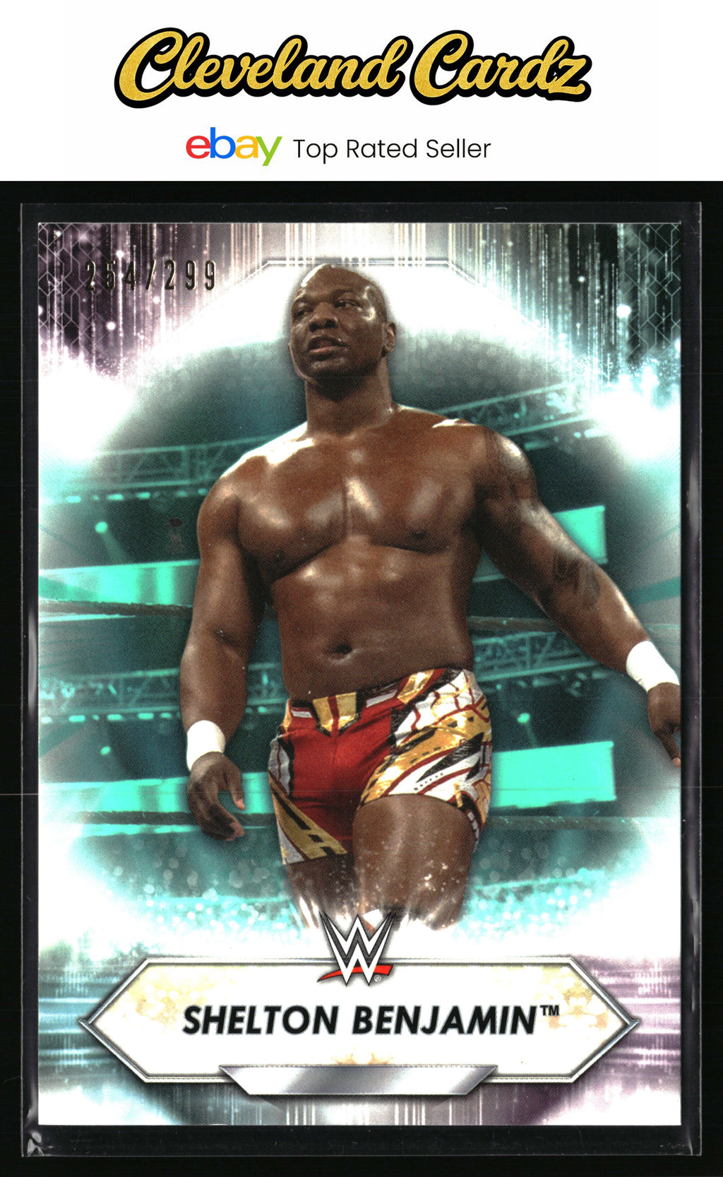 2021 Topps WWE #132 Shelton Benjamin Aqua #/299
