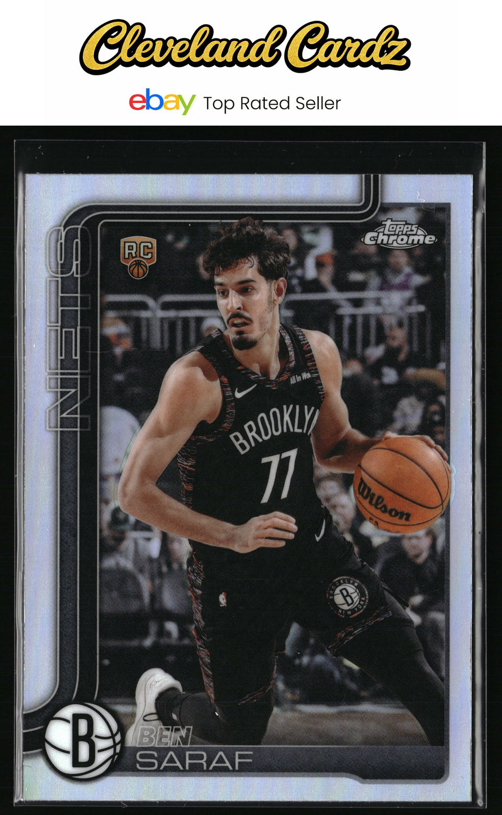 2025-26 Topps Chrome Update #176 Ben Saraf Refractor