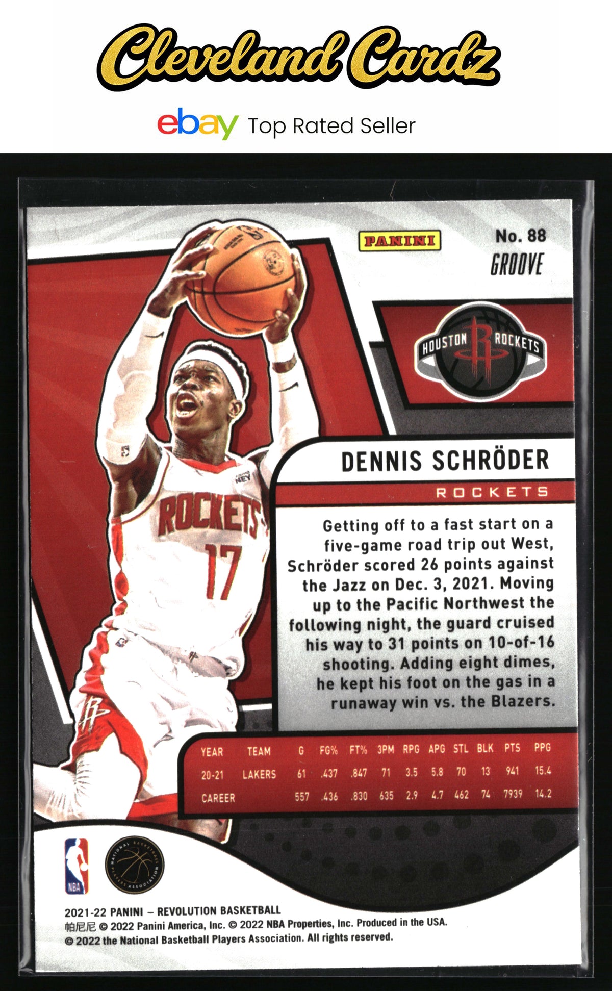 2021-22 Panini Revolution #88 Dennis Schroder Groove