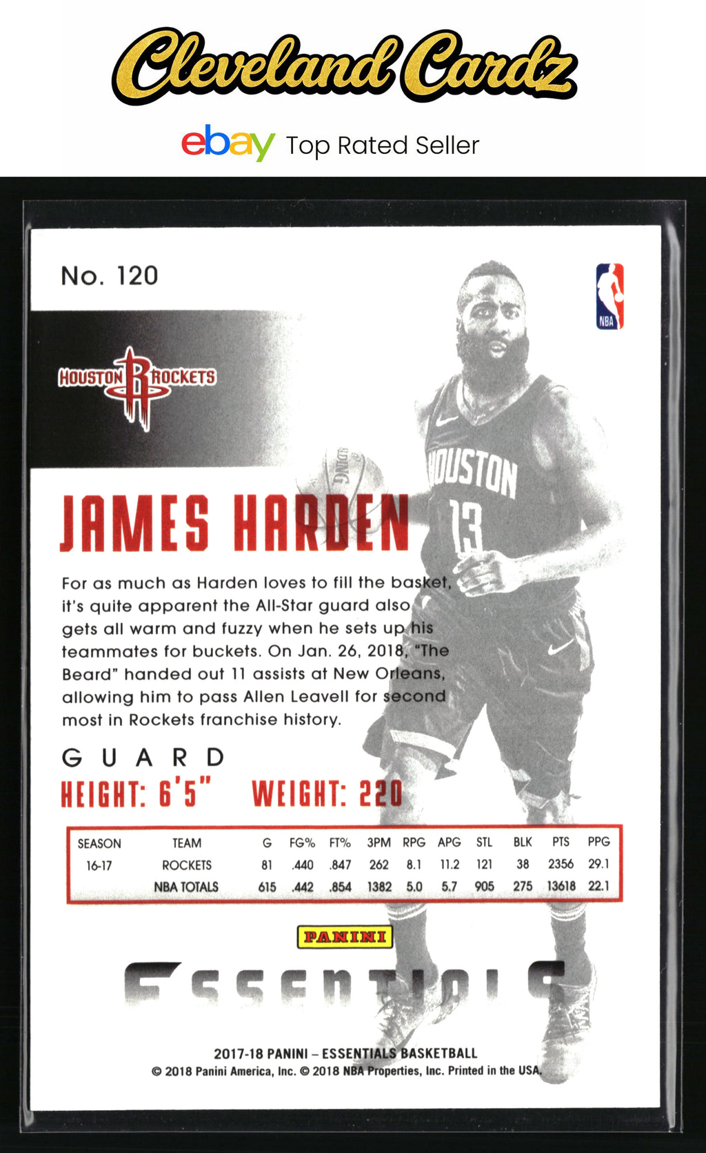 2017-18 Panini Essentials #120 James Harden