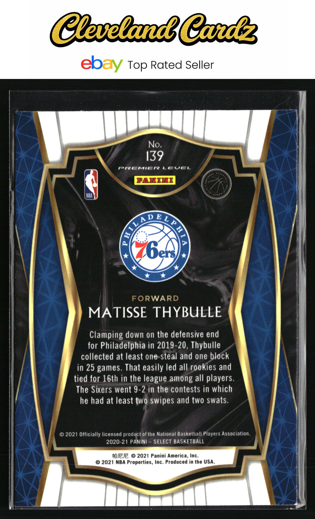 2020-21 Panini Select #139 Matisse Thybulle