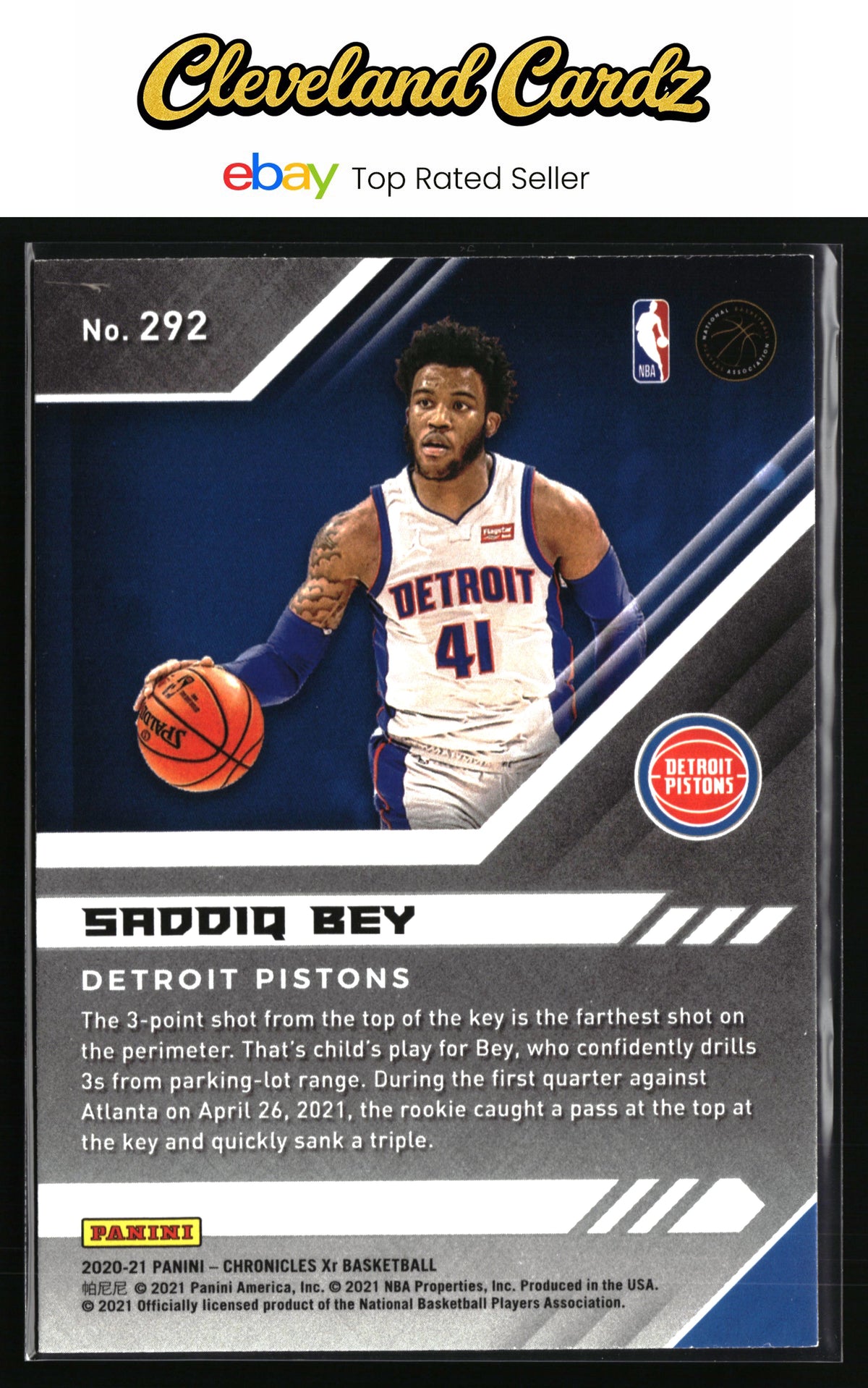 2020-21 Panini Chronicles #292 Saddiq Bey