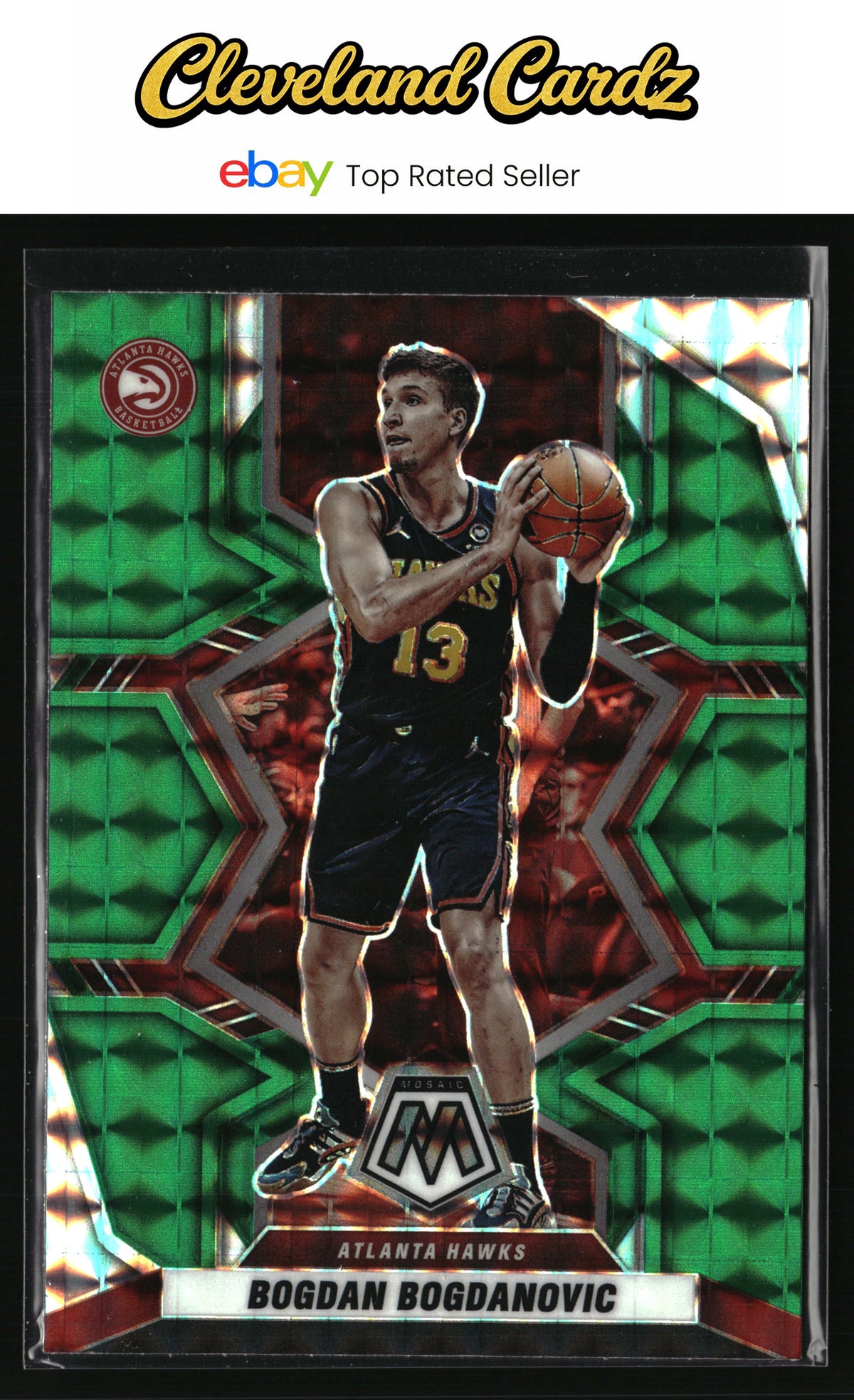 2021-22 Panini Mosaic #88 Bogdan Bogdanovic Green