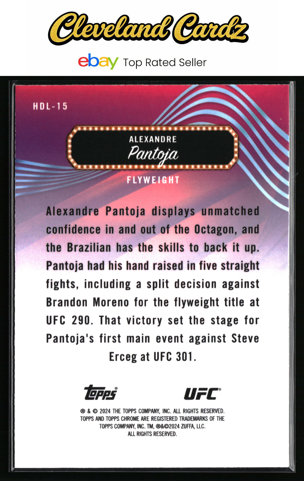 2024 Topps Finest UFC #HDL-15 Alexandre Pantoja Headliners