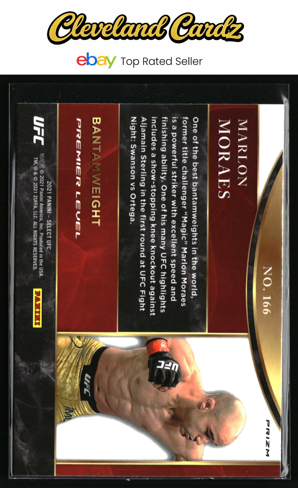 2021 Panini Select UFC #166 Marlon Moraes Silver Prizms