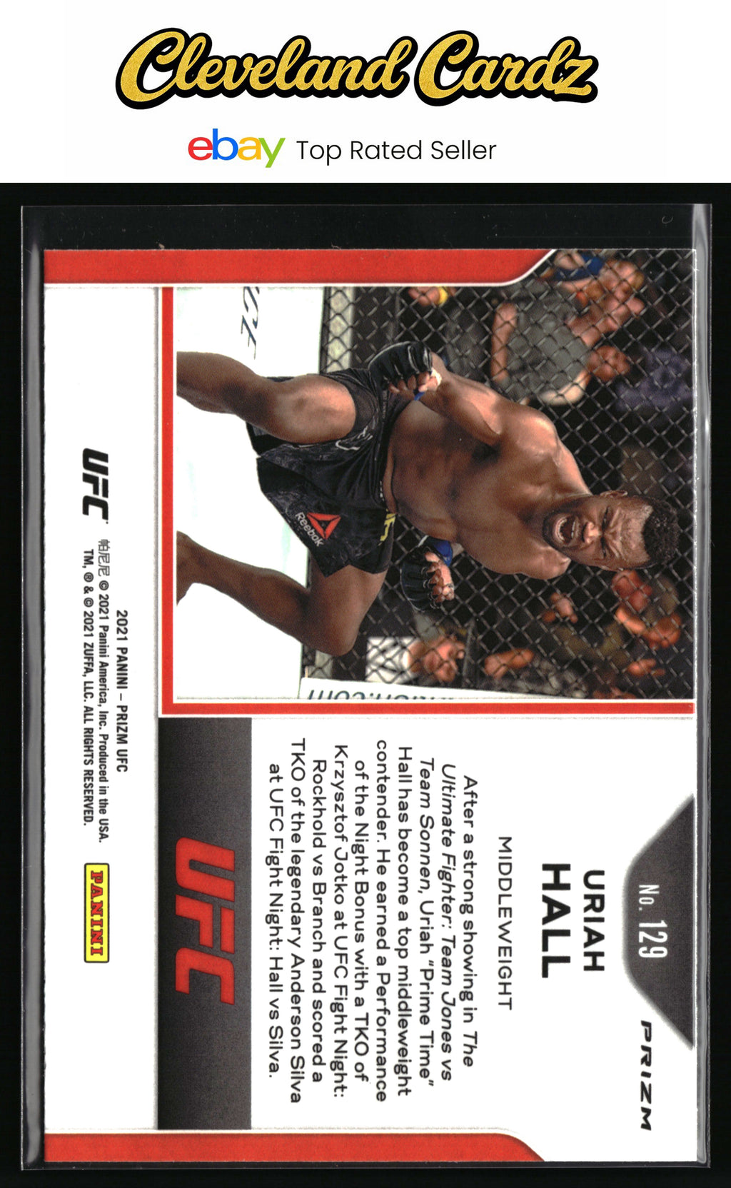 2021 Panini Prizm UFC #129 Uriah Hall Silver Prizm