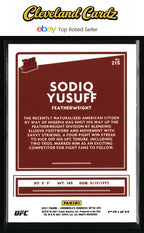 2021 Panini Chronicles UFC #215 Sodiq Yusuff Silver