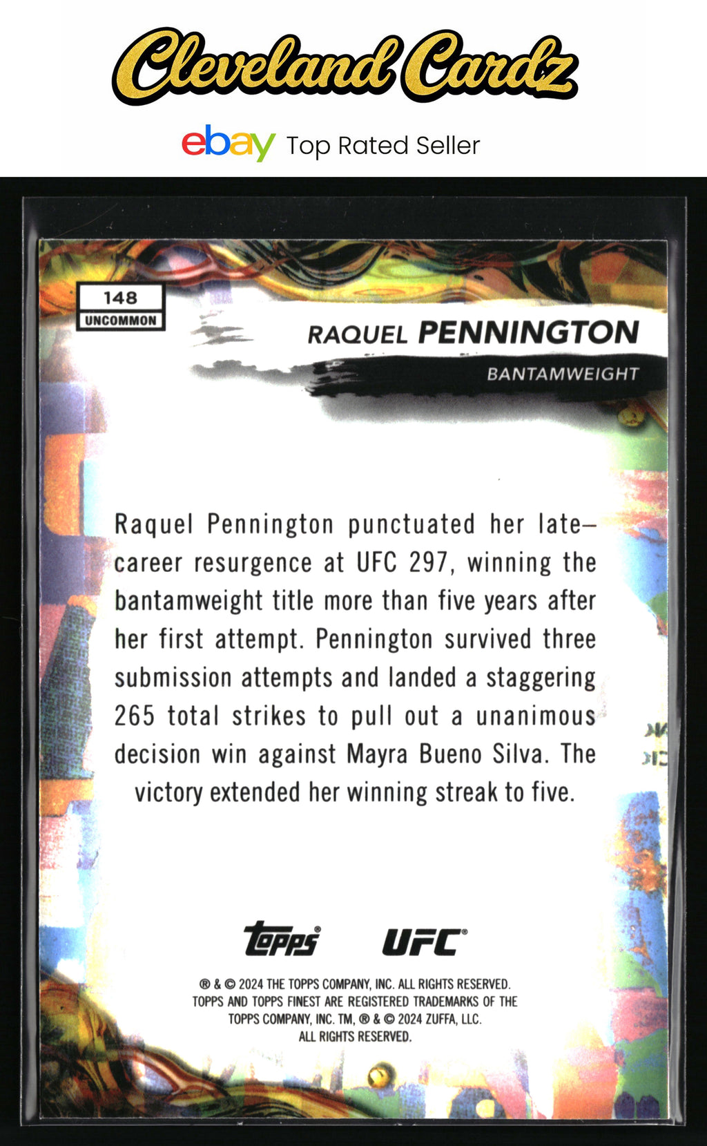 2024 Topps Finest UFC #193 Yazmin Jauregui Aqua Glitter Refractors