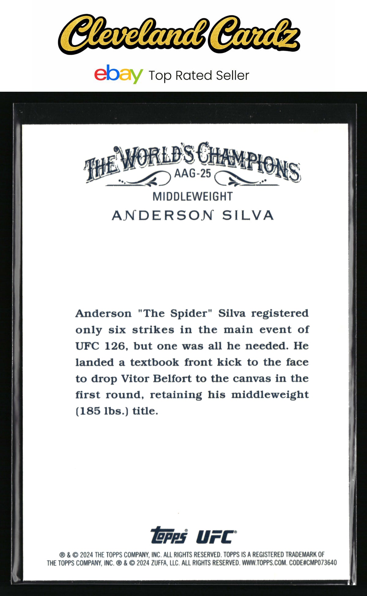 2024 Topps Chrome UFC #AAG-25 Anderson Silva Allen & Ginter