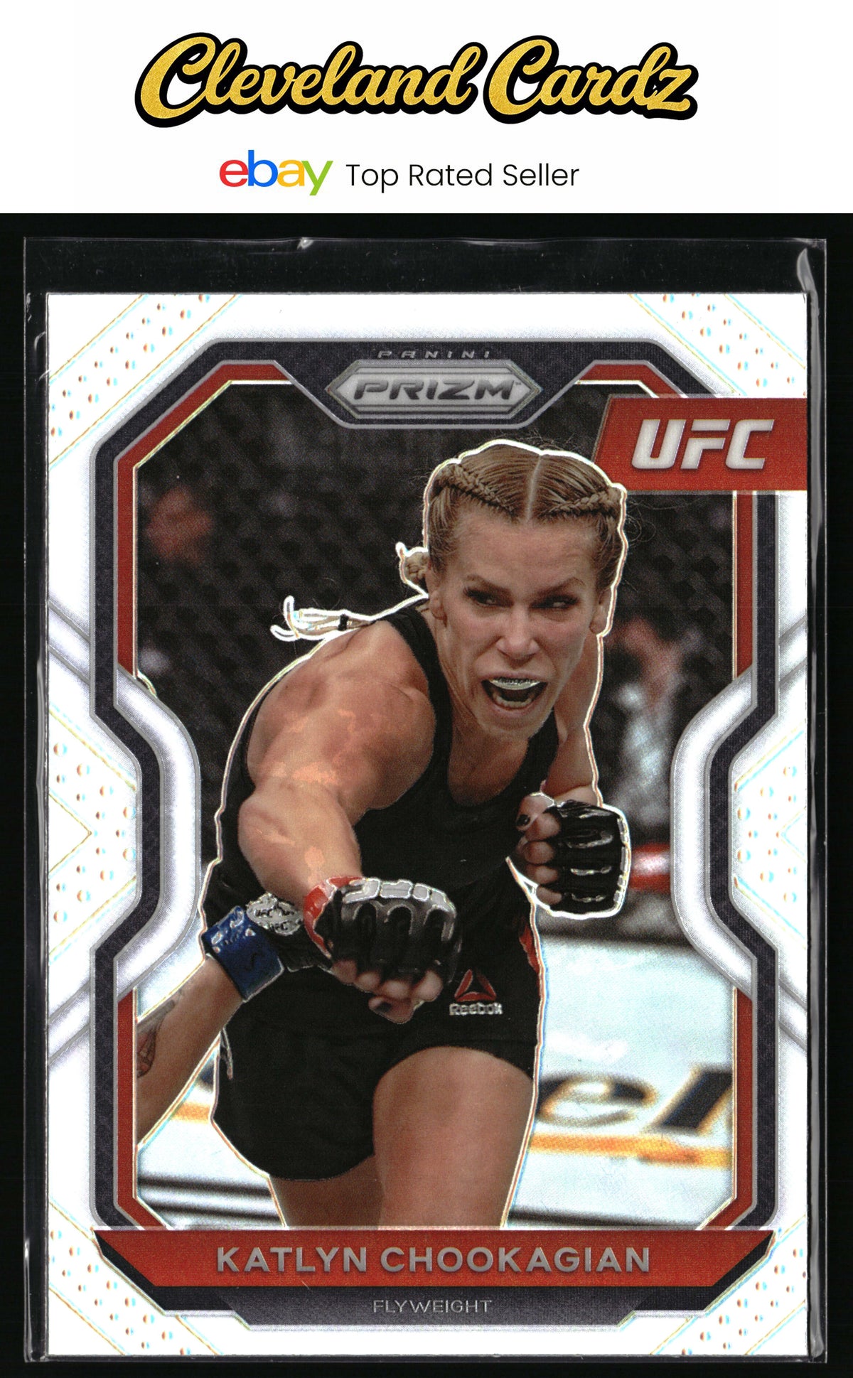 2021 Panini Prizm UFC #75 Katlyn Chookagian Silver Prizms