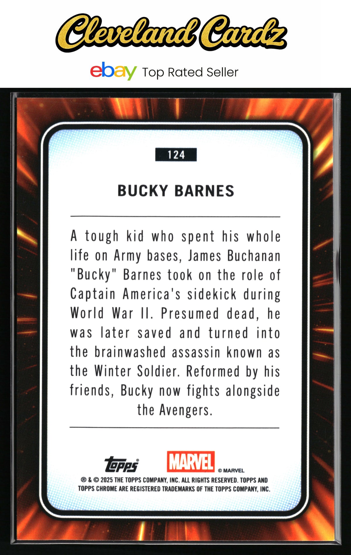2025 Topps Chrome Marvel #124 Bucky Barnes