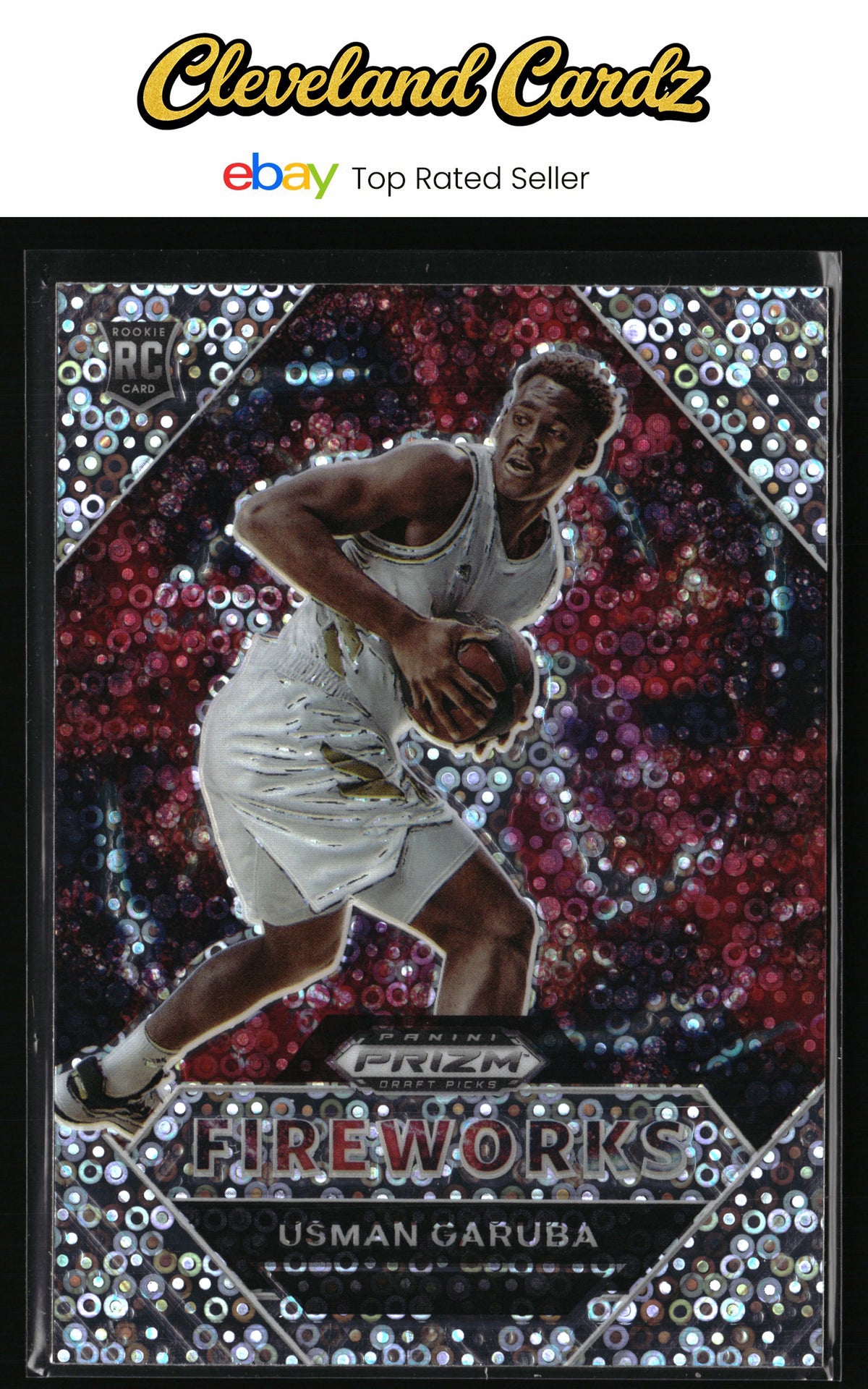 2021 Panini Prizm Draft Picks #14 Usman Garuba Fireworks Prizms Circles