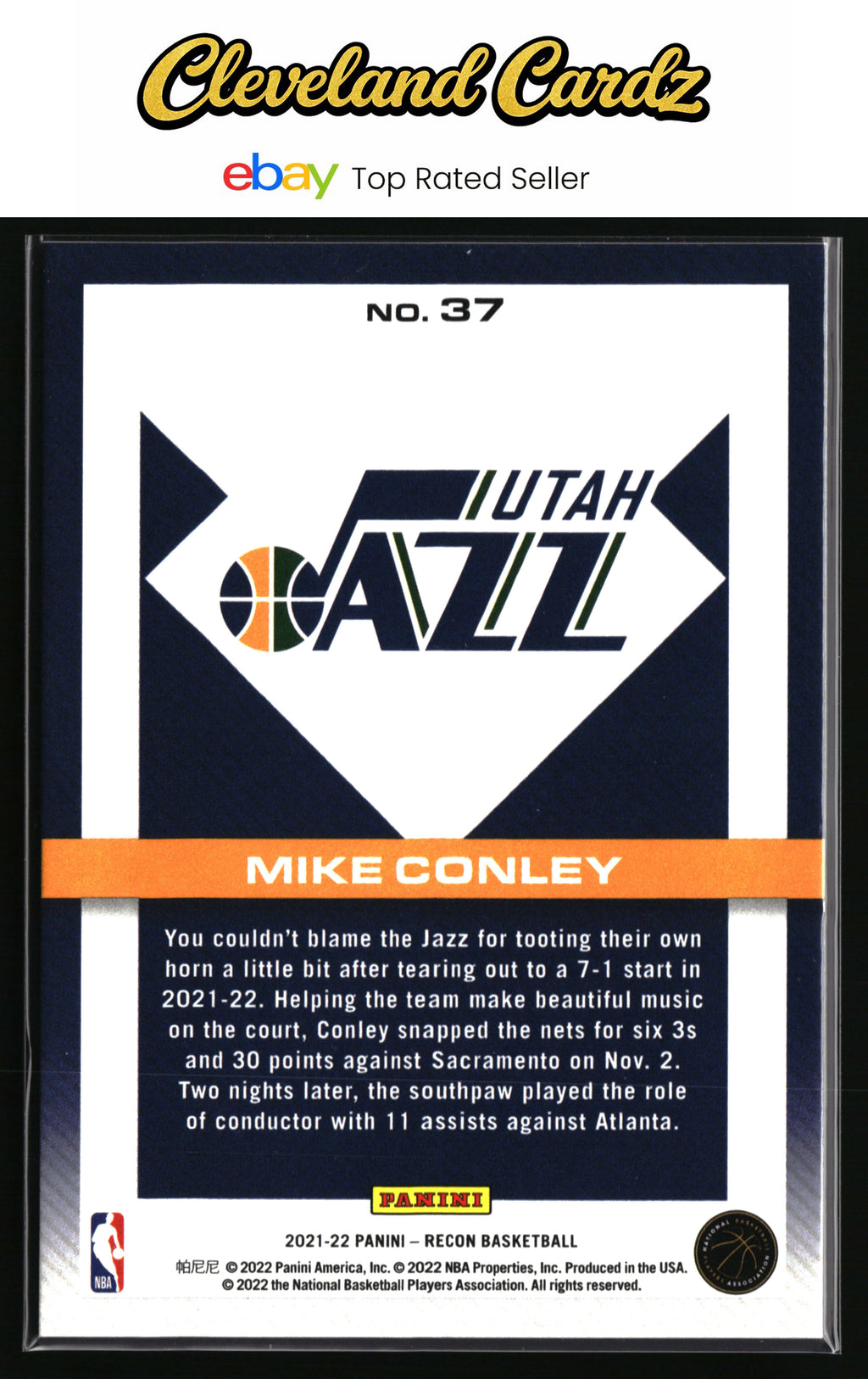2021-22 Panini Recon #37 Mike Conley