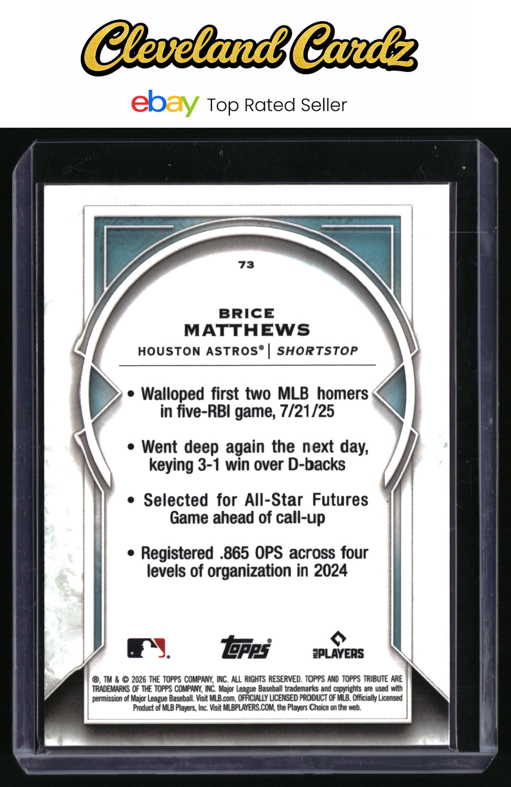 2026 Topps Tribute #73 Brice Matthews