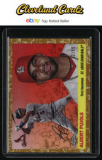 2025 Topps Chrome Platinum #461 Albert Pujols Toile Cream Gold Refractors #/50