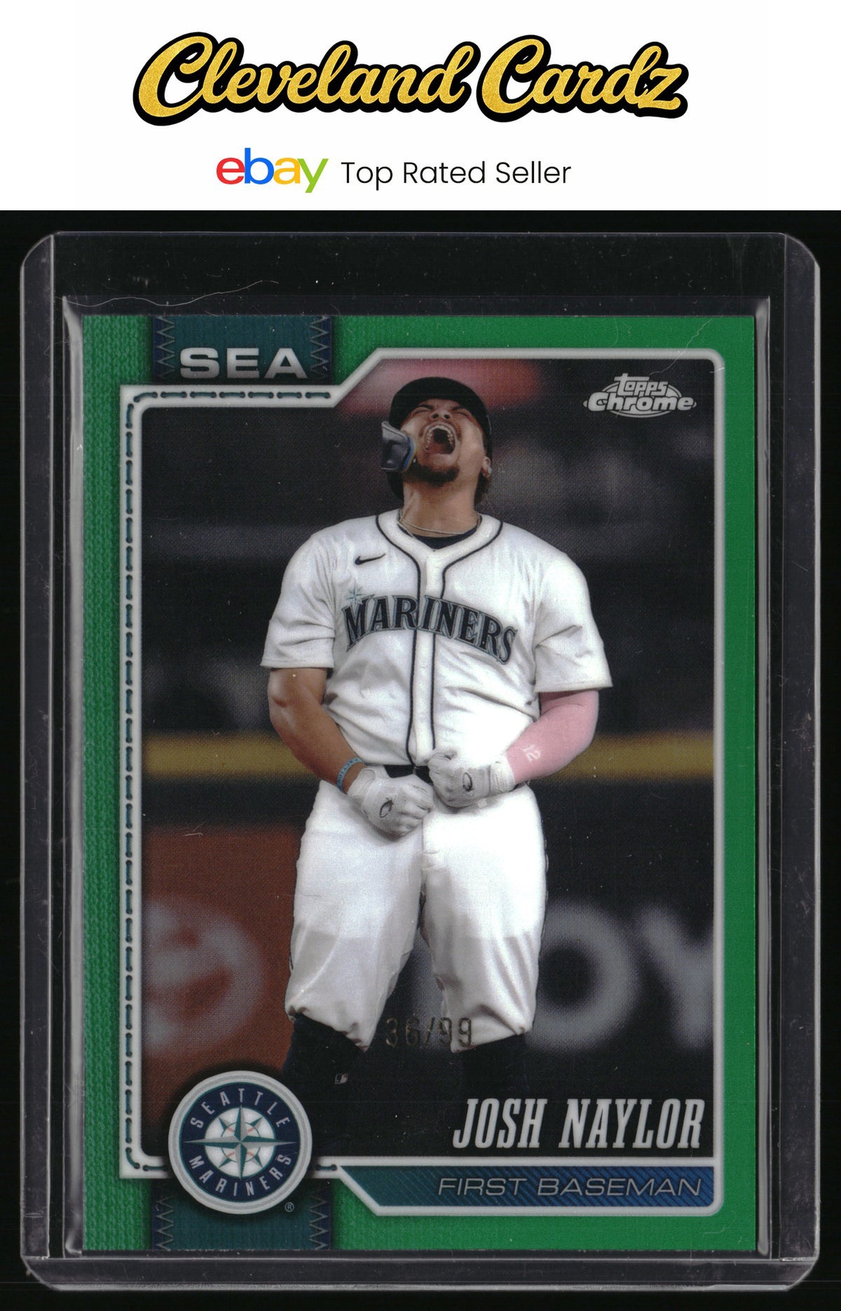2026 Topps Chrome #201 Josh Naylor Green Refractors #/99