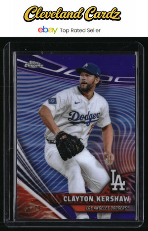 2026 Topps Chrome #RVH-17 Clayton Kershaw Rivals Home Purple Refractors #/75