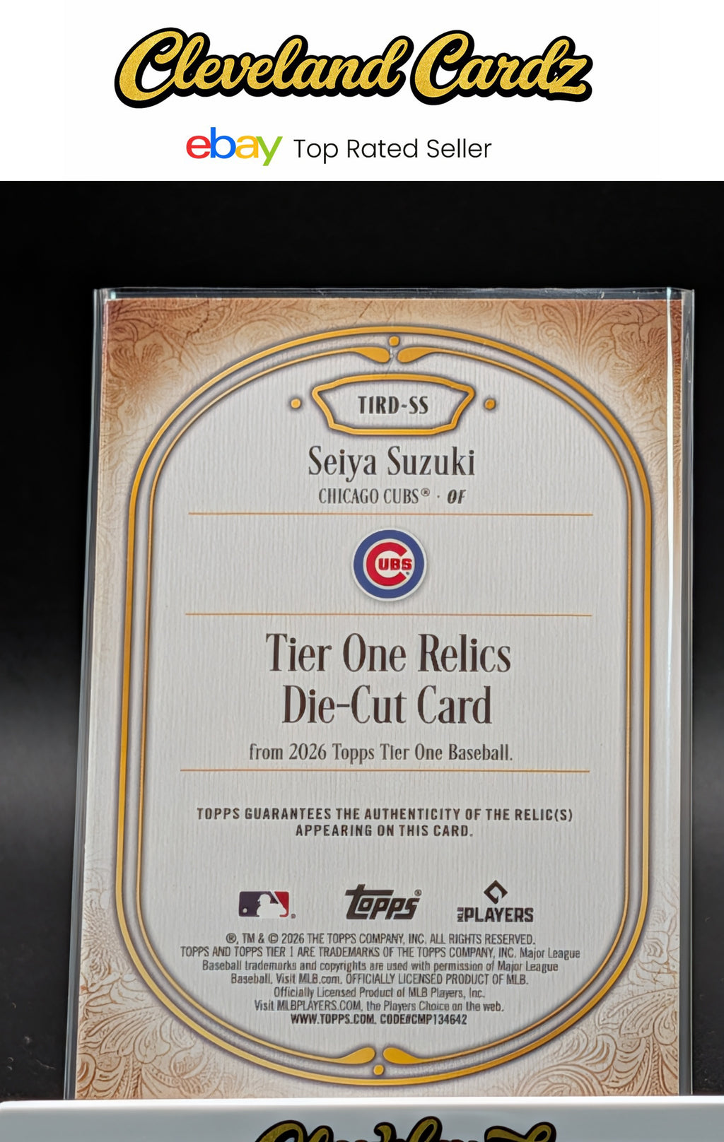 2026 Topps Tier One #T1RD-SS Seiya Suzuki Tier One Relics Die-Cut #/199