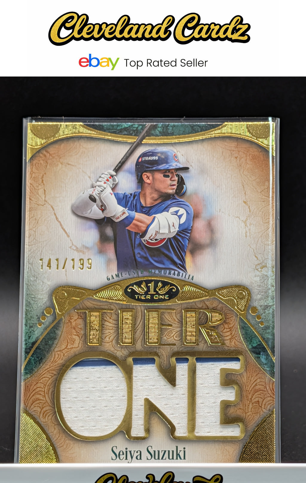 2026 Topps Tier One #T1RD-SS Seiya Suzuki Tier One Relics Die-Cut #/199