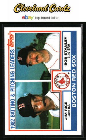 1983 Topps #381 Red Sox Leaders / Checklist (Jim Rice / Bob Stanley)