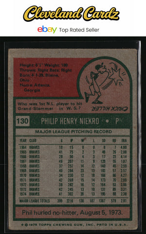 1975 Topps #130 Phil Niekro