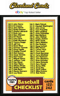 1981 Topps #241 Checklist: 122-242