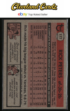 1981 Topps #177 Rick Peters