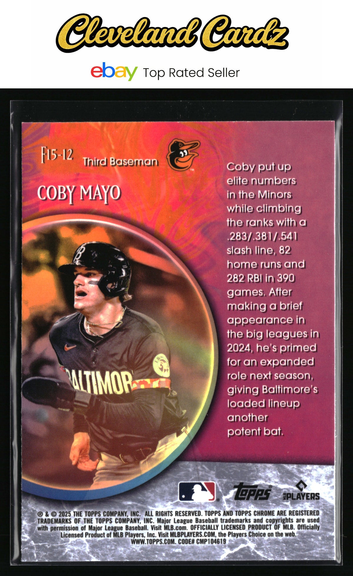 2025 Topps Chrome #F15-12 Coby Mayo Fortune 15