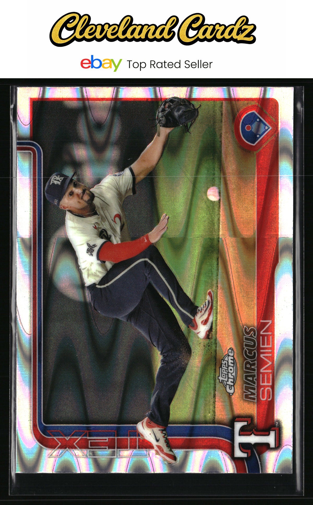 2025 Topps Chrome #27 Marcus Semien RayWave Refractors