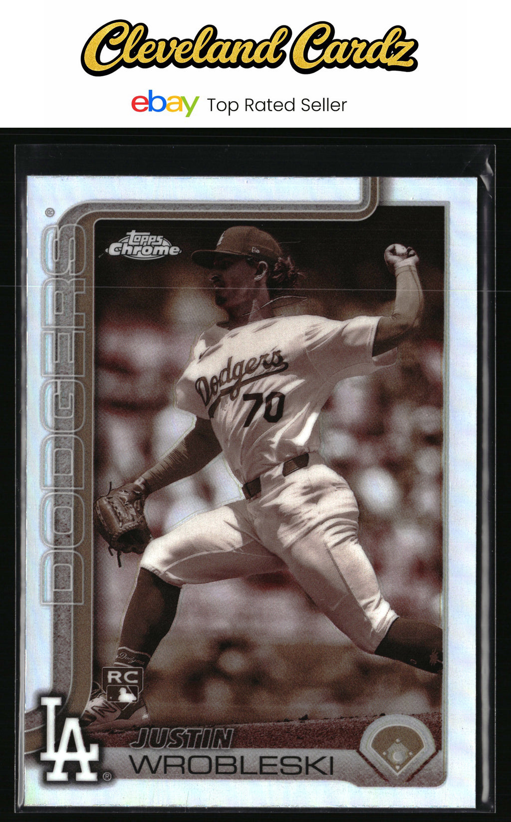 2025 Topps Chrome #38 Justin Wrobleski Sepia Refractors